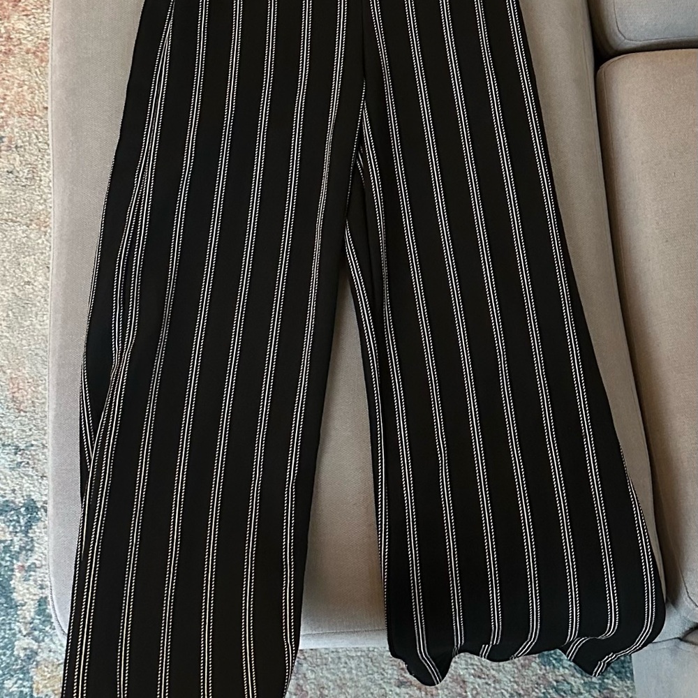 Windsor Black and White Wide Leg Jumpsuit - Picture 2 of 4